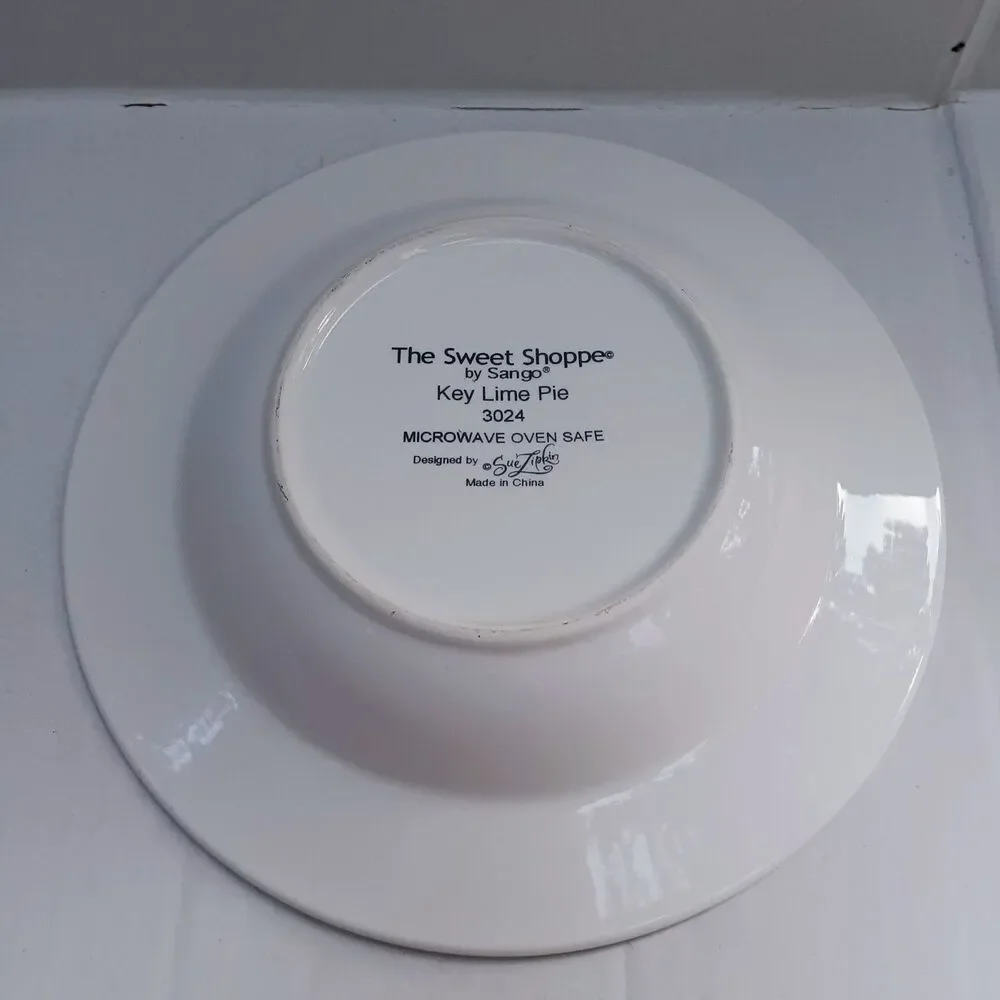 Vtg Sango The Sweet Shoppe Rimmed Soup Bowl-Key Lime Pie-3024-Sue Zipkin-8 7/8